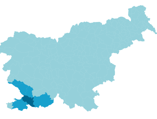 zemljevid Slovenije po občinah
