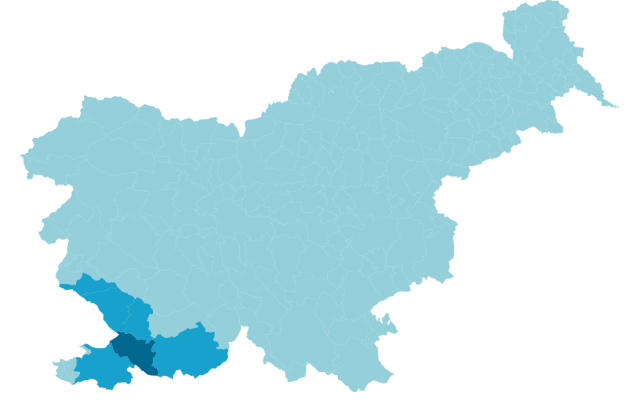 zemljevid Slovenije po občinah