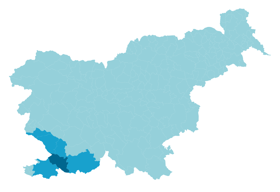zemljevid Slovenije po občinah