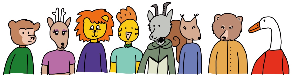 narisani stripovski junaki, ki nastopajo v gradivih